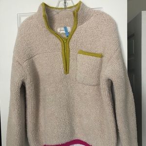 Anthropologie Sherpa Half Zip Pullover - XS